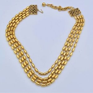 Vintage Gold-tone Multi-Strand Necklace